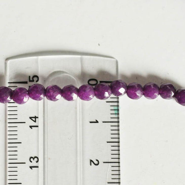 EP Perle jade violet, perle jade,pierre naturelle,jade naturel,perle pierre,perle facette,jade,4mm,fil de 90 perles-P03