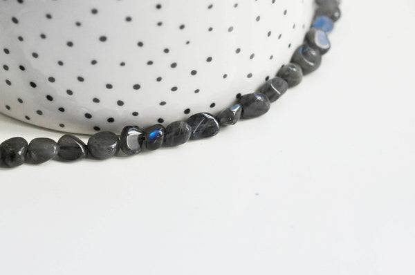 EP -Perle labradorite nugget,perle labradorite,pierre naturelle,labradorite naturelle,perle pierre,9-11mm,fil de 40perles G3538