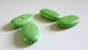 EP-Perle ovales howlite naturelle verte 30mm,perle pierre création bijoux, x2 G1653