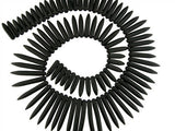 EP Perle pointe howlite noire naturelle, x 10-9 (G1666)