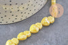 EP Perle porcelaine jaune coeur irisé 16mm, x20 (G3535)
