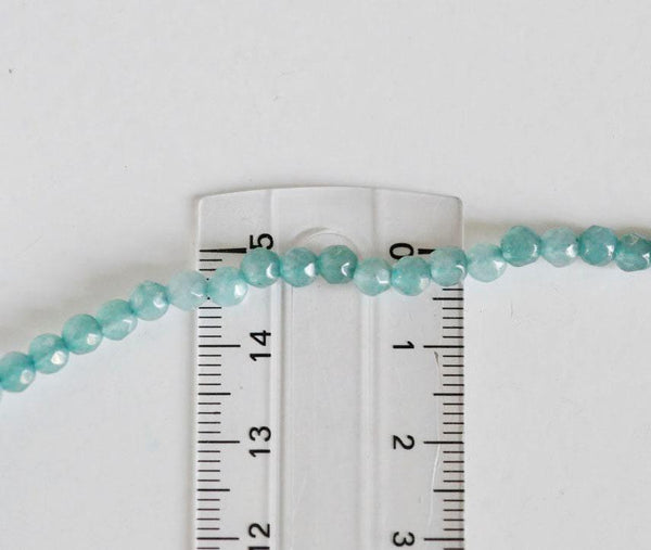 EP Perle ronde jade naturelle vert 4mm,fil de 90 perles-G1454