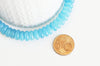 EP Perle rondelle jade bleu ciel,perle jade,pierre naturelle,jade naturel,perle pierre,perle facette,jade,10x5.5mm,fil 75 perles G5219