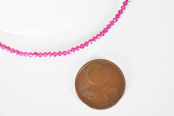 EP Perle rubis 2mm,rubis synthétique, perle pierre,bijou pierre,pierre précieuse,perles bijoux,2mm,fil 160 perles G77-