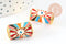 Perle tube talisman oeil protecteur émail multicolore laiton doré 21mm, perle dorée bijoux chance, x1 G9414