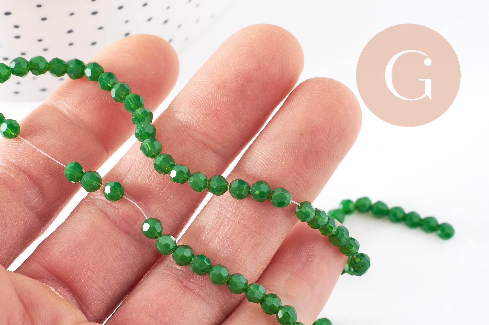 EP-Perles abacus cristal vert 4-5mm, x 1 fil de 36cm (G6365)