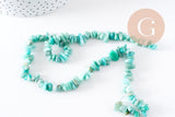 EP-Perles chips amazonite naturelle 5-14mm,x1 fil 40 cm x1 (G5180)