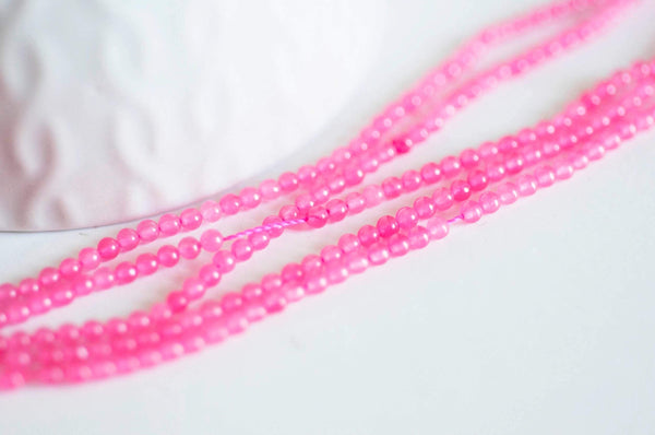EP Perles jade rose 2mm, jade naturel,perle pierre,fournitures créatives, pierre précieuse,perles bijoux,2mm,fil 180perles-G1793