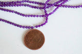 EP Perles jade violet facetté 2mm, jade naturel, perle pierre, pierre précieuse,perles bijoux,2mm,fil 180 perles, G0924