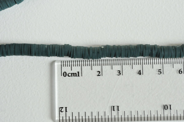 EP Perles polymère vert foncé heishi 6mm,le fil de 320 perles-G1567