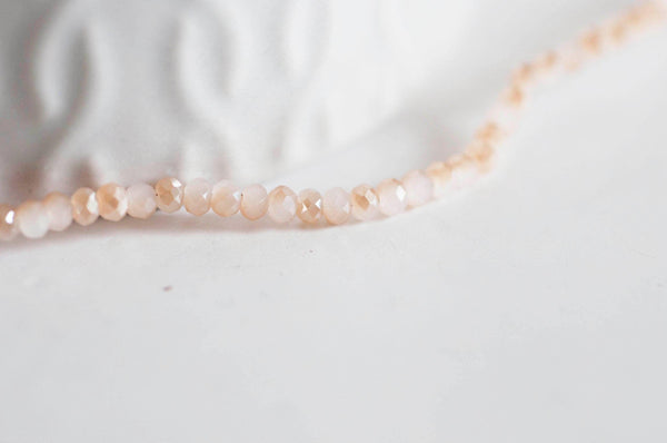 EP Perles toupies cristal beige irisé, perles bijoux, perle cristal,Perle verre facette,création bijoux, fil de 200, 2.5mm-G2005