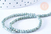 EP Perles toupies cristal bicolore vert irisé 3.5x2.5mm, perles bijoux, perle cristal,Perle verre facette,création bijoux, fil de 25cm G6753