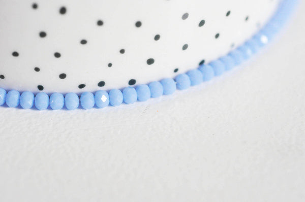 EP Perles toupies cristal bleu lavande, x1 fil de 135, 3x2mm G3607