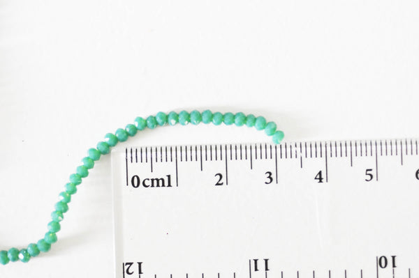 EP Perles toupies vert émeraude, perles bijoux, perle cristal vert, Perle verre facette, création bijoux, fil de 180, 3mm-G623