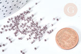 EP-Perles tube verre marron glacé métallisé mat façon Delica miyuki, x1 sachet de 8g (G7771)