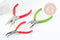 Pinces fabrication de bijoux boucles, bec incurvé, plate, x3 (G10018)