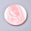 EP Plateau rond porcelaine Marbre rose et blanc, présentoir bijoux, un support décoratif minimaliste pour poser vos bijoux,9.6cm, x1 G5094