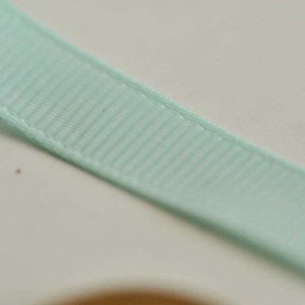 EP Ruban bleu-vert clair gros grain 1cm SANS MOTIF, fabrication bijoux, ruban pois blancs,ruban mariage,fournitures créatives, 9mm,1 mètre-G533