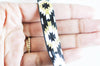 EP-Ruban élastique motif Aztèque or noir EFJF, fabrication bijoux, bracelet EVJF,ruban mariage,scrapbooking,16mm,1 mètre-G1579