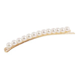 EP Support de barrette imitation perle eau douce fer doré 85mm, x1 (G2103)