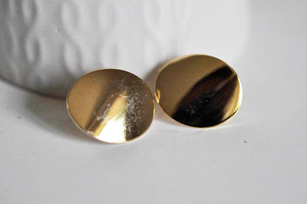 EP Supports boucles puce rond doré 18K 22mm, x2 G2477