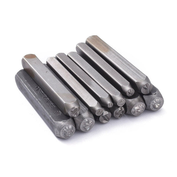 EP Timbres de sceau de fer, outils d'estampage, pour l'artisanat du cuir, poinçons avec motif mélangé,61mm, x 5,