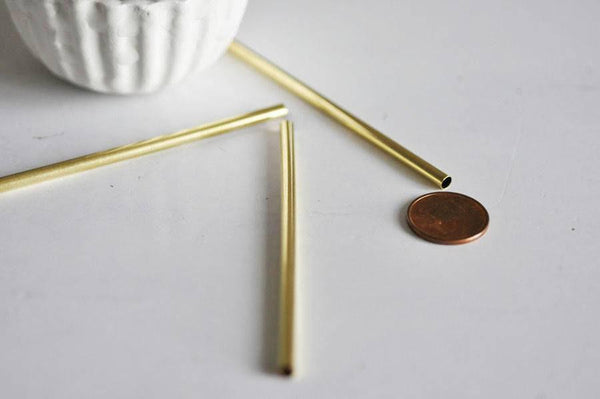 EP Tube grand laiton brut 100mm, x1 (G0658)