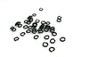 EP anneaux ronds noirs, fournitures créatives, anneaux ouverts, fournitures noires,création bijoux, x 50, 5mm-G710