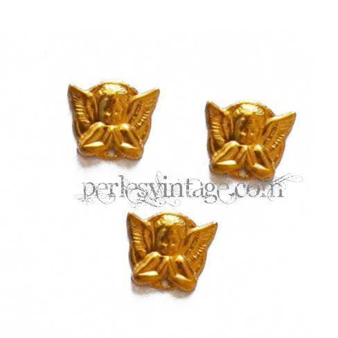 EP breloque ange ailé laiton doré 15mm, fourniture créative,ange doré, Pendentif ange, x1 G2982