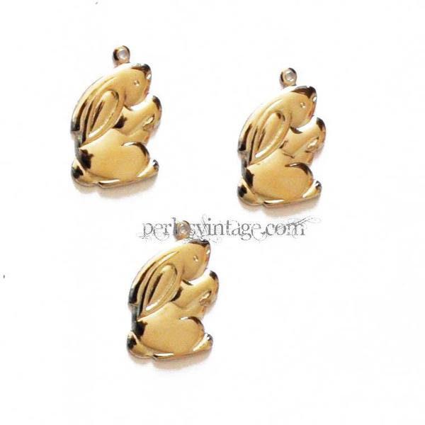 EP breloque lapin Debout Argenté