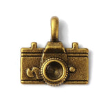 EP breloques Appareil Photo bronze, fourniture créative, pendentif bronze,sans nickel,apprêts bronze, création bijoux, breloque,2cm