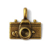 EP breloques Appareil Photo bronze, fourniture créative, pendentif bronze,sans nickel,apprêts bronze, création bijoux, breloque,2cm