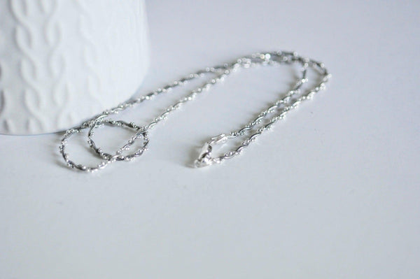 EP collier 2 couleurs argent massif,-chaine serpet,chaine complète,création collier,argent 925, création bijoux0.8mm,40cm-G0277