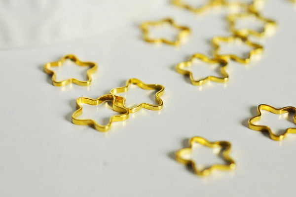 EP connecteurs étoile laiton doré, fournitures créatives, connecteurs laiton, pendentif géométriques, création bijoux, x 50,10mm,G2407