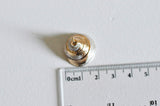 EP-coquillage naturel blanc doré 19-26mm,bijoux coquillage nacré, x1 (G2666)