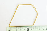 EP créole diamant géométrique acier doré 87mm, la paire,G2415