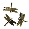 EP pendentif libelulle bronze, fourniture créative, fleur, pendentif bronze,insecte, breloque bronze, création bijoux, 2.7cm-G754