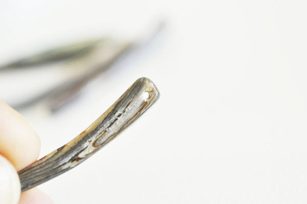 EP-perle coquillage naturel nacre dent abalone 40mm,le x 2 G5142