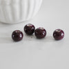 EP perle porcelaine violet prune,perles céramique, porcelaine émaillée,perle porcelaine,perle ronde, x 5, 1.5cm,G2736