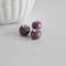 EP perle ronde en porcelaine céramique violet lilas pour création de bijoux, création bijoux, x 5, 1.5cm,(G3112)