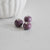 EP perle ronde en porcelaine céramique violet lilas pour création de bijoux, création bijoux, x 5, 1.5cm,(G3112)