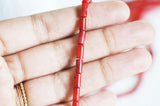 EP - perle tube bambou de mer orange 4mm, fil 44cm,G3173