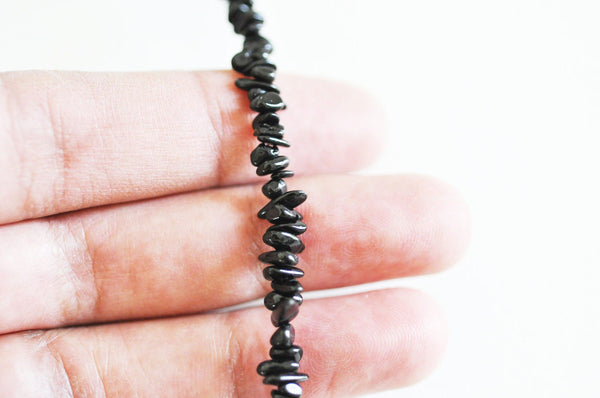 EP -perles chips tourmaline noire naturelle pour la création de bijoux en pierre, 3-8mm,fil 78 cm G3530
