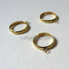 EP x 4 supports de bague couleur laiton doré avec anneau