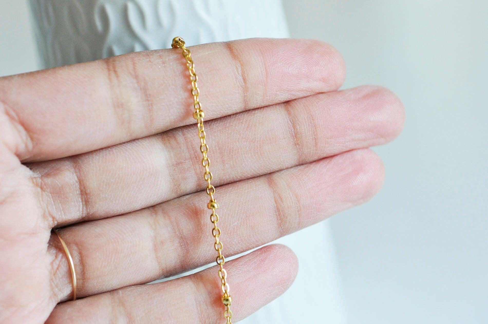ERREUR Chaine satellite dorée 14K ,fourniture créative,chaine bijou,chaine dorée, chaine dorée,,grossiste chaine,2mm, x1 mètre G5300