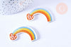 Ecusson brodé à repasser arc-en-ciel 44mm,customisation vêtement, écusson thermocollant,patch brodé, x2-G2866