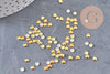 Element rond à coller en zamac doré,fournitures à coller pour décorer pierres et bijoux,4x2mm, x10 G5271