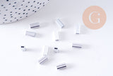 Embouts à sertir double pour câble 1mm aluminium platine, x2 (G10586)