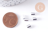 Embouts à sertir pour câble 1mm aluminium platine, x10 (G10585)