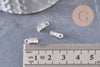 Embouts corde argenté pincer 10mm, x50 (4.6g) (G1400)